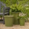 Glazed Ceramic Pot - Green -GardenGlamour pr2000046324