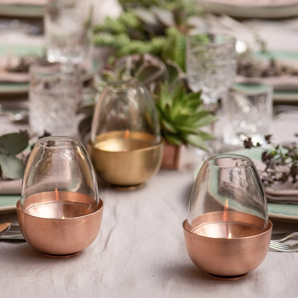 Tulip Tealight Holder - Copper 6 Tulip Tealight Holder - Copper - Image 4