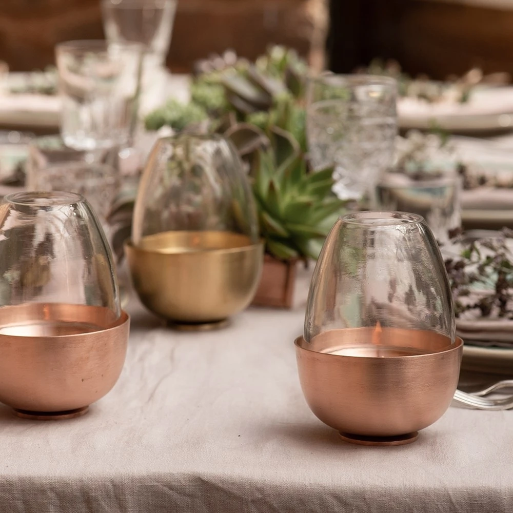 Tulip Tealight Holder - Copper 8 Tulip Tealight Holder - Copper - Image 6