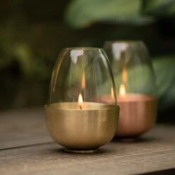 Tulip Tealight Holder - Brass -GardenGlamour pr2000046889 card8 lg