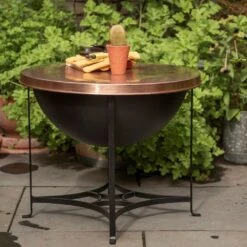Fire Pit/table With Copper Top - Low -GardenGlamour pr2000046896 card7 lg