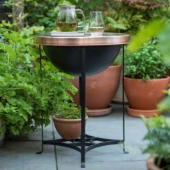 Fire Pit/table With Copper Top - Tall