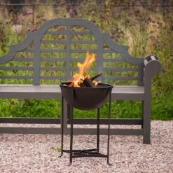 Fire Pit/table With Copper Top - Tall -GardenGlamour pr2000046897 card3 lg
