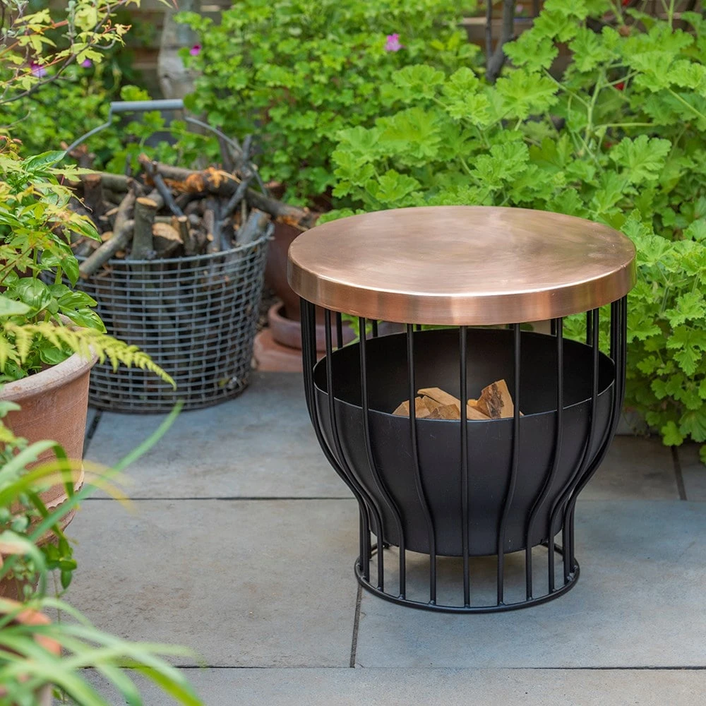 Fire Basket/table With Copper Top 6 Fire Basket/table With Copper Top - Image 4