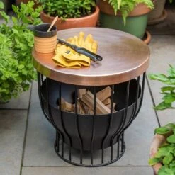 Fire Basket/table With Copper Top 19 Fire Basket/table With Copper Top -GardenGlamour pr2000046902 card8 lg