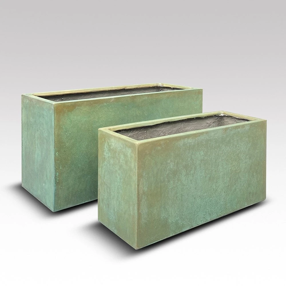 Rectangular Terrace Planter - Verdigris 6 Rectangular Terrace Planter - Verdigris - Image 4
