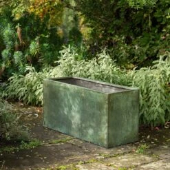 Rectangular Terrace Planter - Verdigris 17 Rectangular Terrace Planter - Verdigris -GardenGlamour pr2000048712 card8 lg