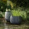 Ripple Bowl Planter - Ash Grey -GardenGlamour pr2000048719