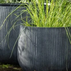 Ripple Bowl Planter - Ash Grey 14 Ripple Bowl Planter - Ash Grey -GardenGlamour pr2000048719 card5 lg