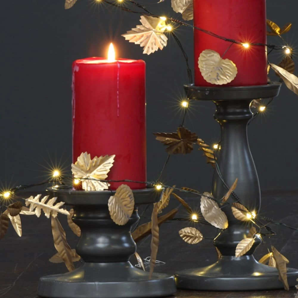 Gold Autumn Leaves Indoor Outdoor Battery Lights 6 Gold Autumn Leaves Indoor Outdoor Battery Lights - Image 4